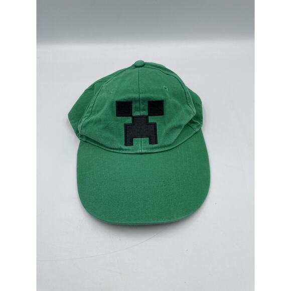 Minecraft Hat Cap Creeper Baseball Green Youth One size Adjustable SnapBack - Picture 2 of 7